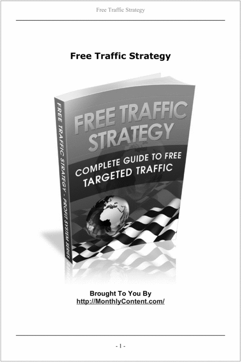 Product picture Free Traffic Strategy
